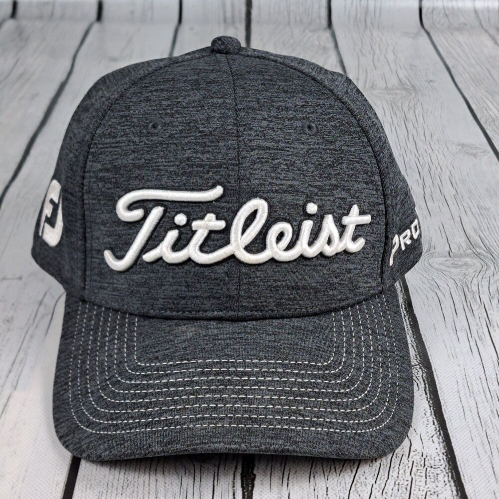 Titleist Tour Performance Golf Hat Pro V1 FootJoy FJ A Flex M/L Gray